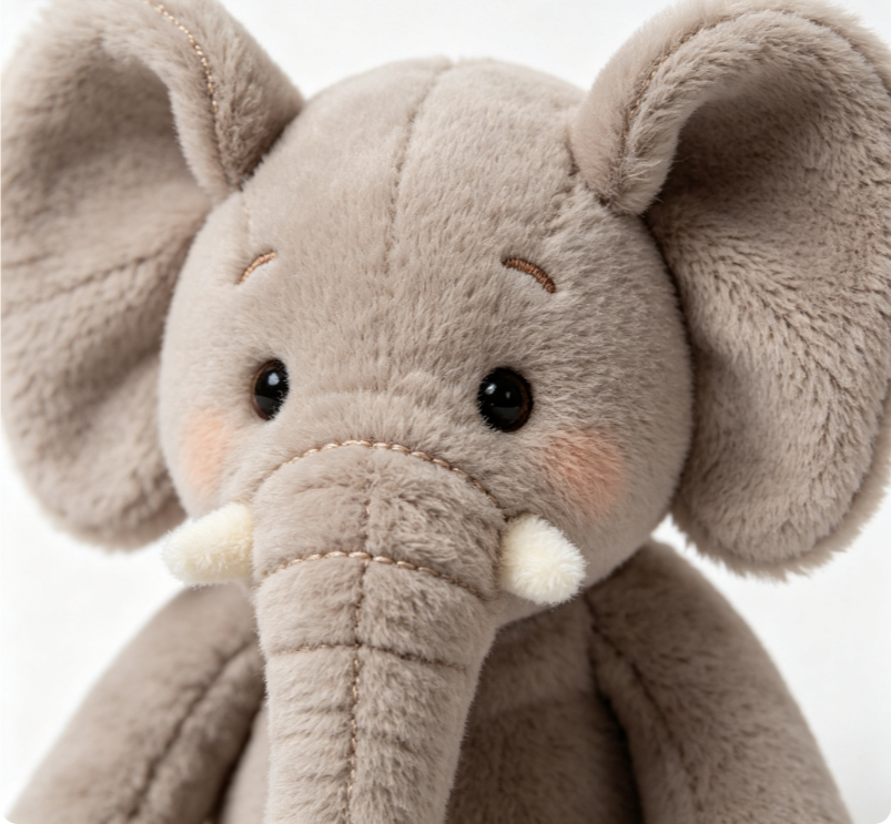 Cherubina Soft Plush Elephant Stuffed Toy, Cute Huggable Animal Plush Doll for Kids